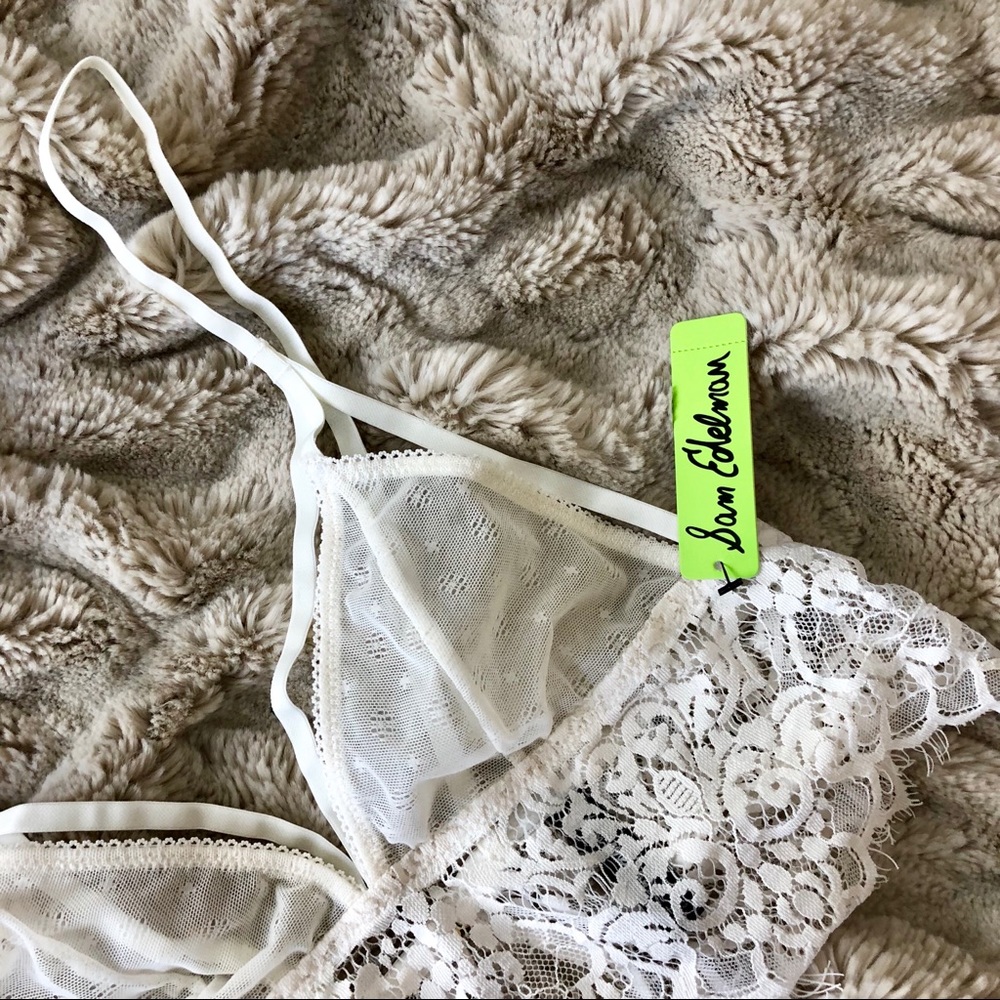 Sam Edelman NWT White lace bralette L - Picture 3 of 8